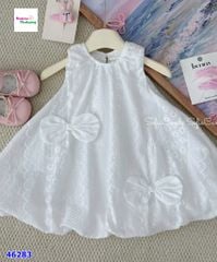 Đầm bí Sofia trắng đính nơ