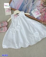 Đầm bí Sofia trắng đính nơ