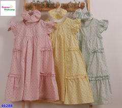 Đầm hồng chấm bi (Tặng cột tóc)