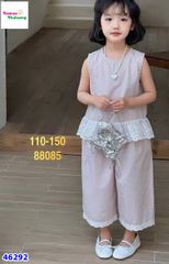 Set bộ hồng viền ren trắng