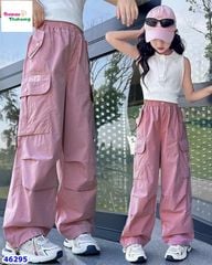 Quần kaki túi hộp màu hồng