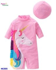 Bộ bơi liền hồng Pony