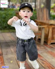 Quần short jean Joeyna xám đen