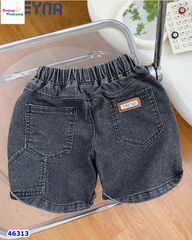 Quần short jean Joeyna xám đen
