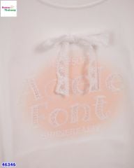Áo thun NYY trắng Adele đính nơ