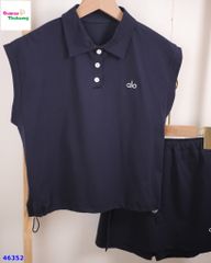 Set váy polo xanh đen Alo