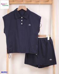 Set váy polo xanh đen Alo