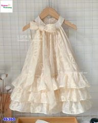 Đầm yếm Luca tơ hoa nổi