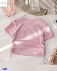 Áo hồng trái tim đính nơ