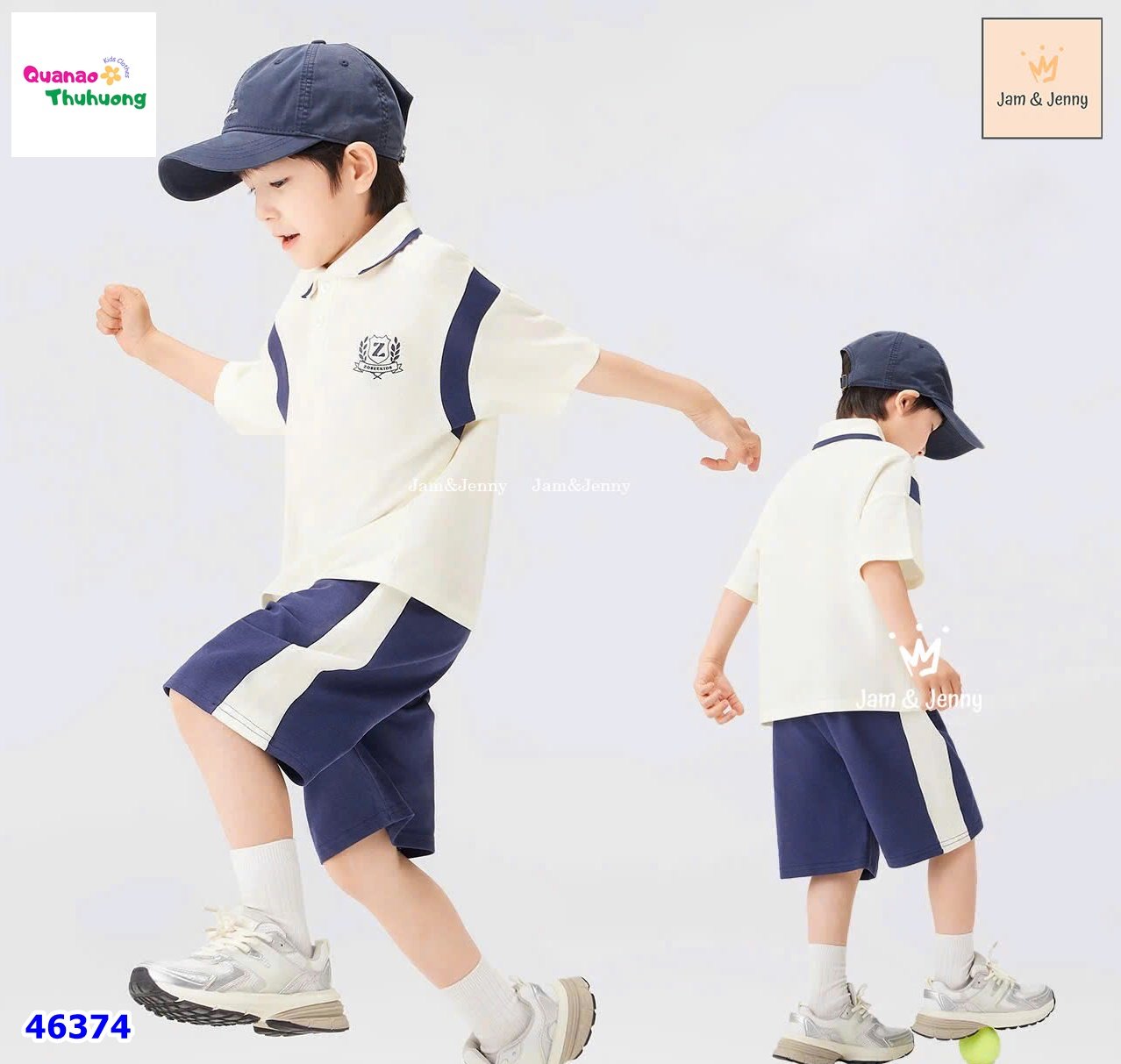 Bộ J&J kem viền xanh