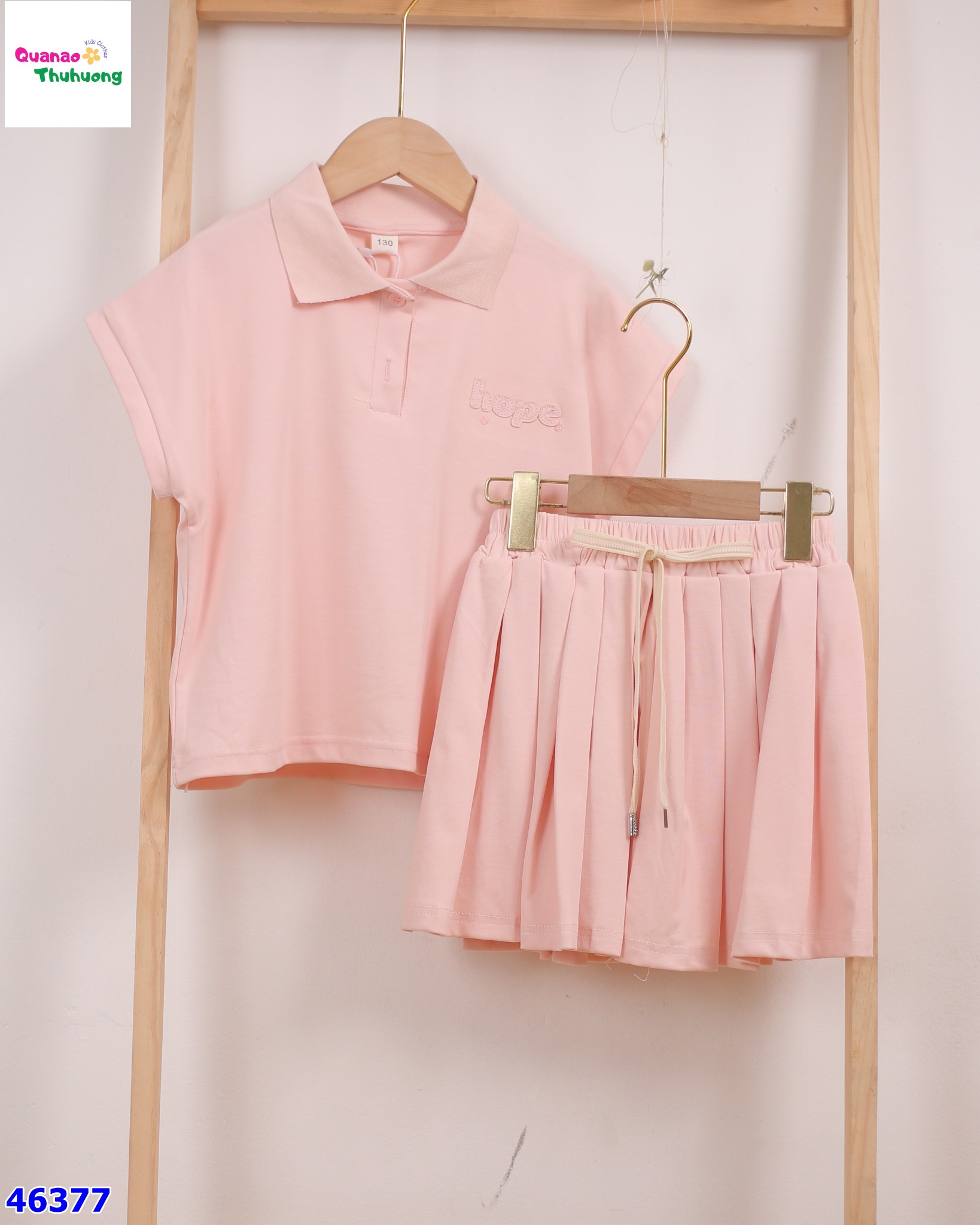 Set váy Polo hồng Hope