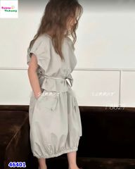 Set váy ZH Kids xám, váy dài