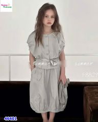 Set váy ZH Kids xám, váy dài