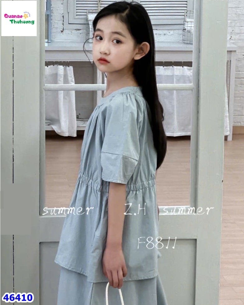 Đầm ZH xanh đậm xòe phồng