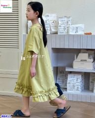 Đầm ZH xanh bèo viền