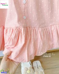 Đầm June hồng chấm bi