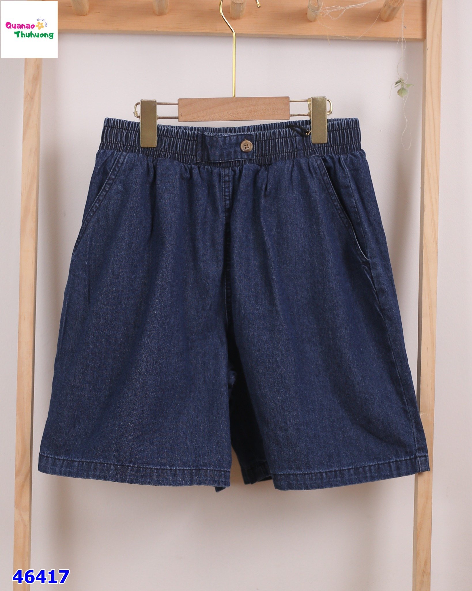 Short jean xanh đậm