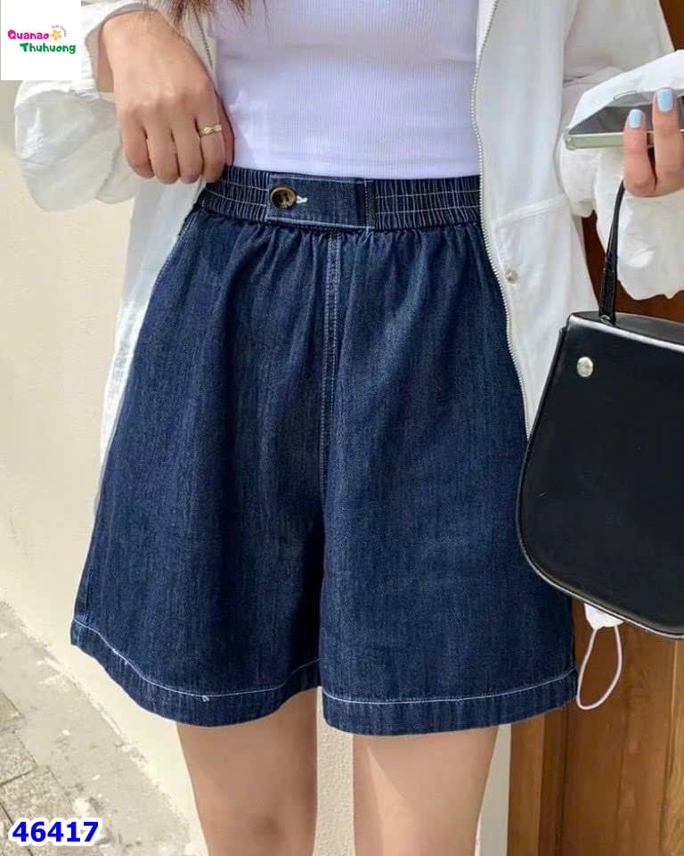 Short jean xanh đậm