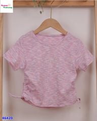 Áo croptop tím nơ ngọc trai