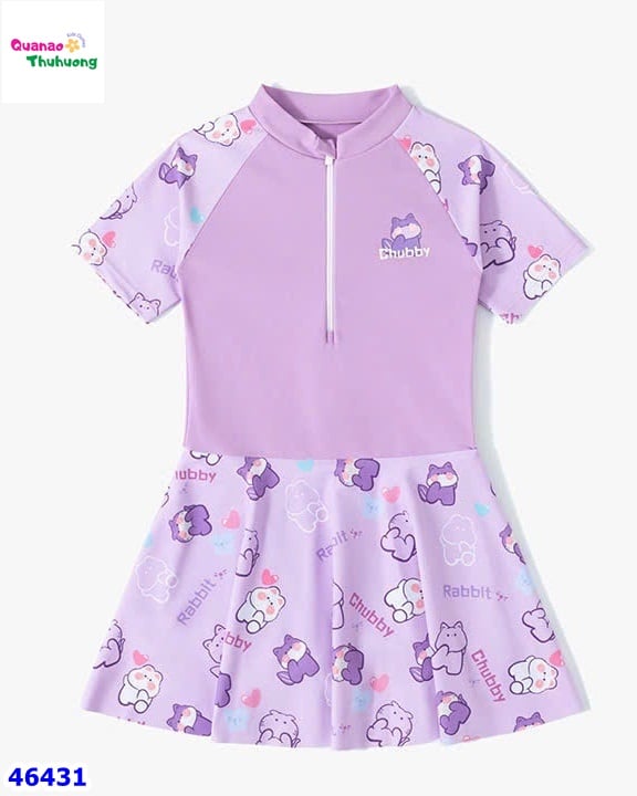 Váy bơi Ylike tím Rabit Chubby