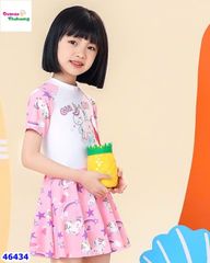 Váy bơi Ylike trắng tay hồng Pony