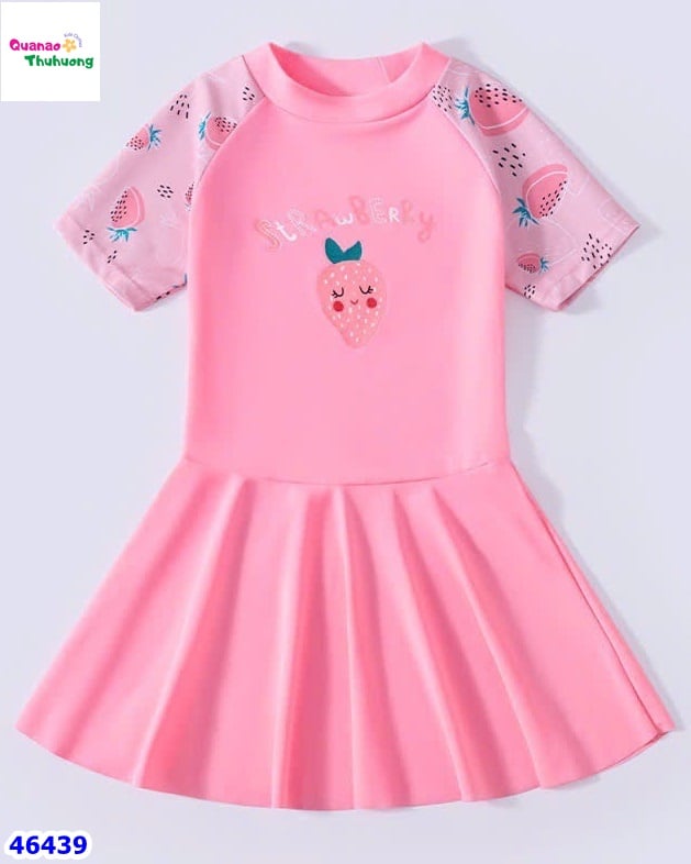 Váy bơi Ylike hồng tay tím+quần