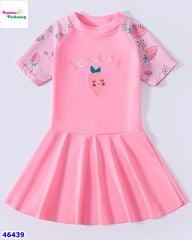 Váy bơi Ylike hồng tay tím+quần