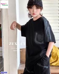 Áo thun ZEXI đen túi chữ U