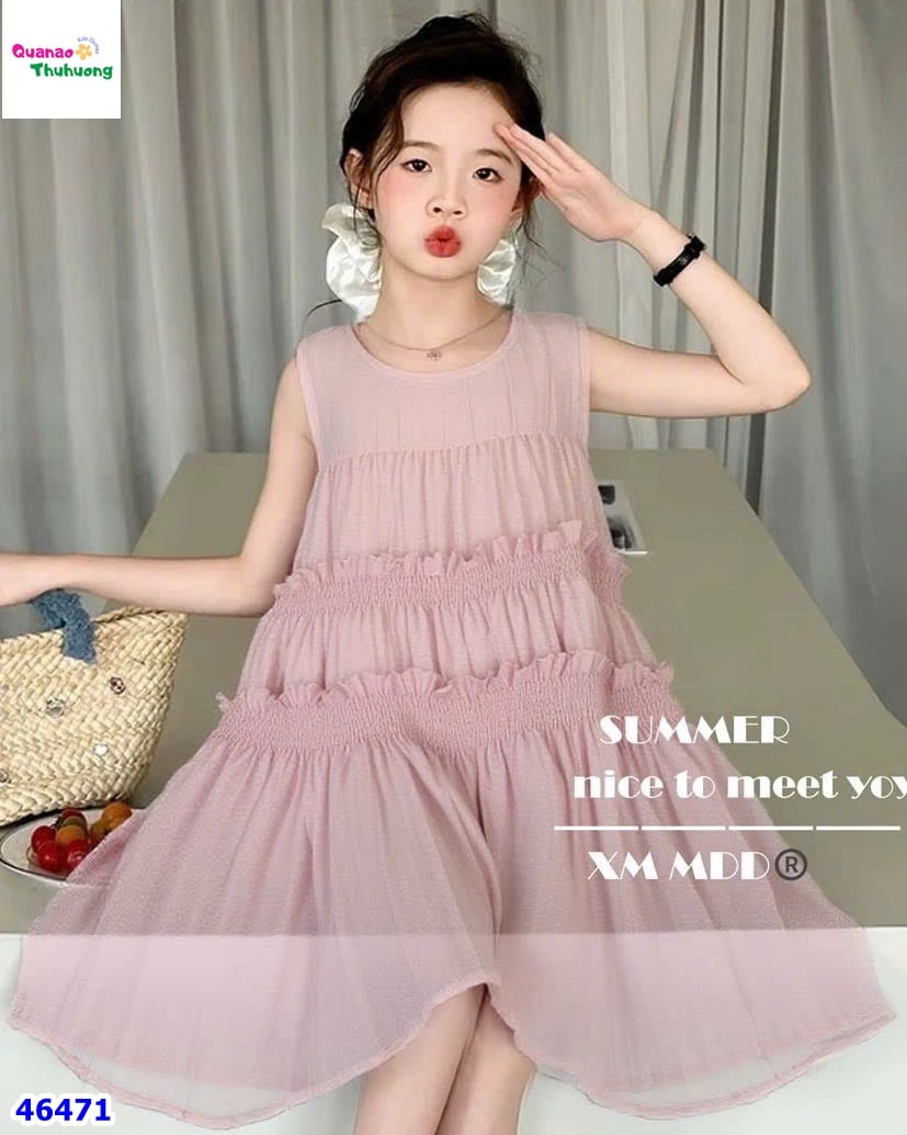 Đầm hồng xoè