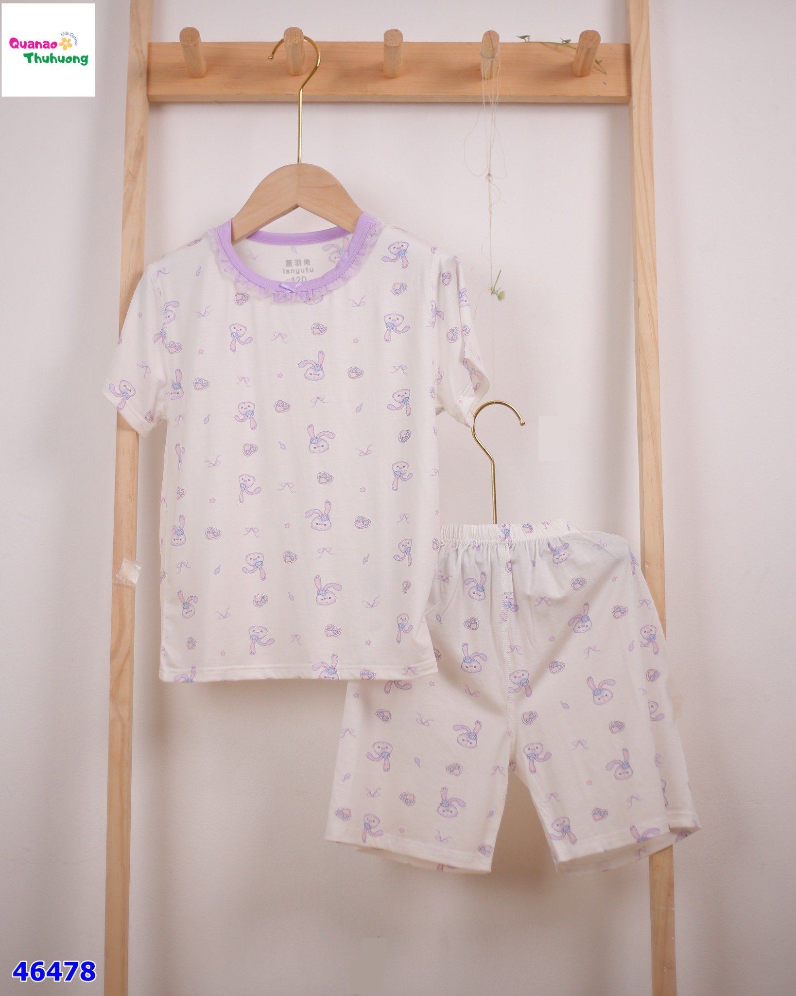 Bộ Tencel thỏ tím