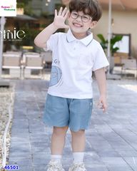 Set bộ Berie polo trắng bóng bầu dục