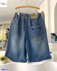 Quần short jean xanh túi