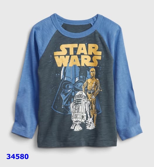 Áo BabyGap xanh in StarWars - size 3y