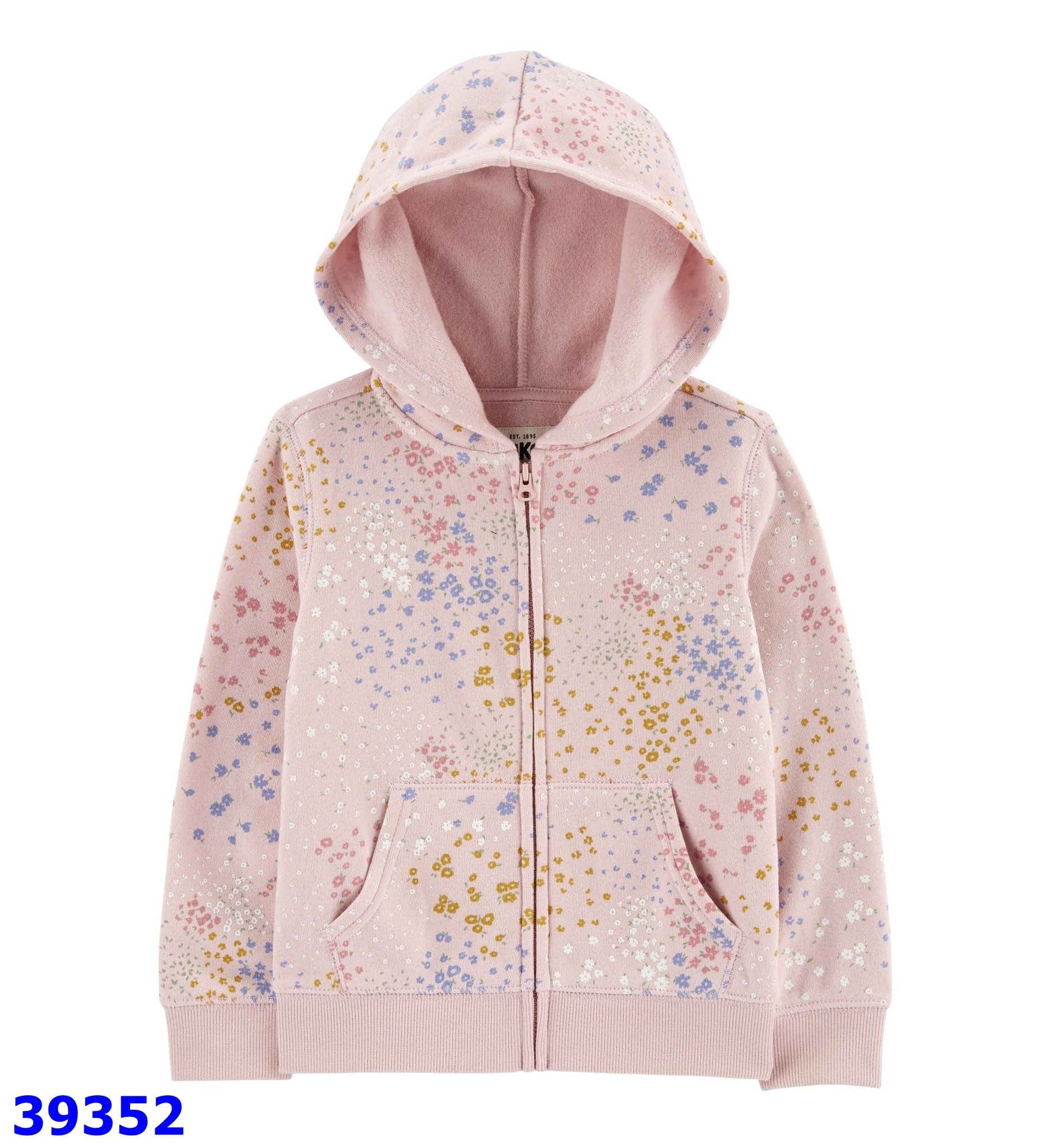 Áo khoác OshKosh hồng nhìu hoa - size 3y