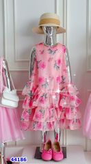 Đầm Sofia hồng hoa - size 18-24m