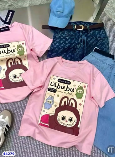 Áo hồng Labubu Draw - size 80