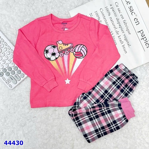 Bộ Pekkle hồng trái bóng - size 2-3y