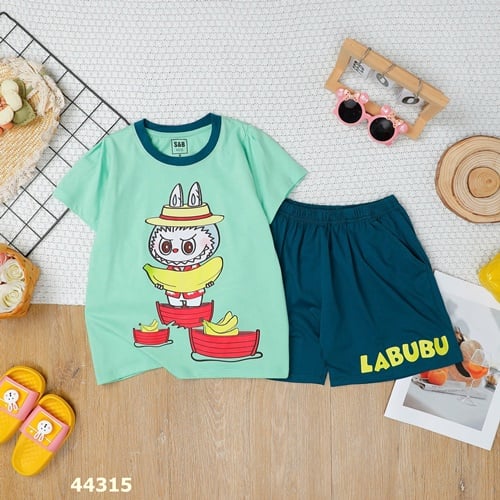 Bộ S&B xanh lá Labubu