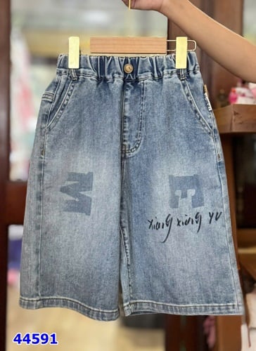 Quần short Jean Bantang xanh xing - size 135