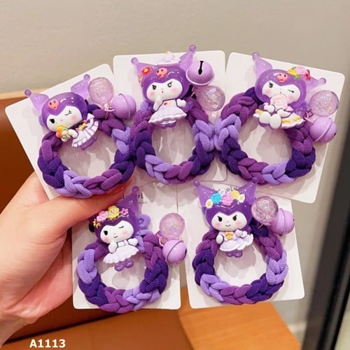 Dây cột tóc có chuông Kuromi