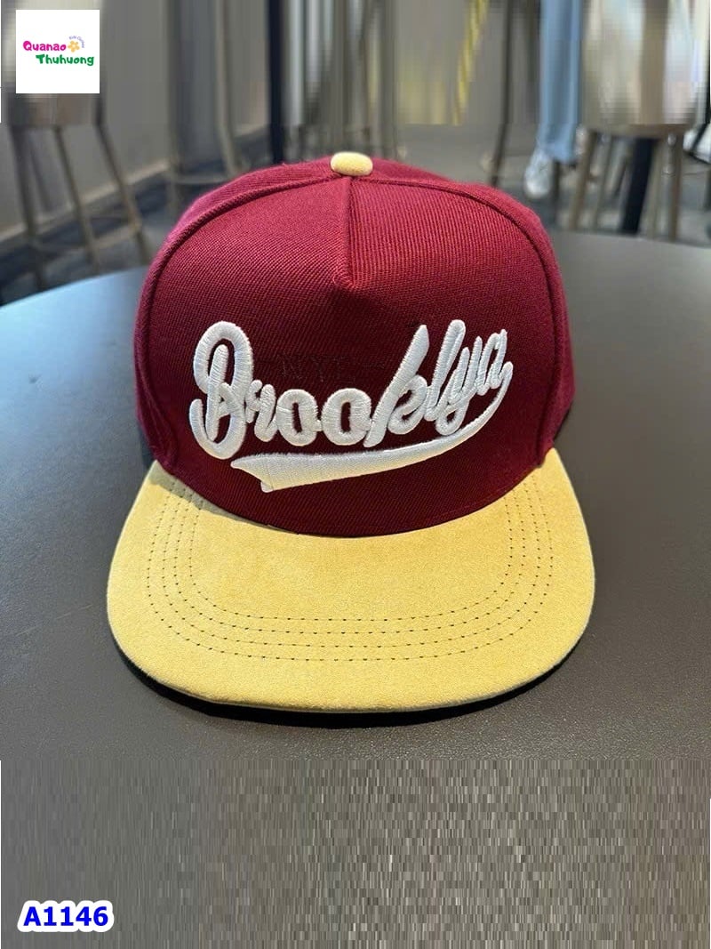 Nón đỏ đậm Brooklyn