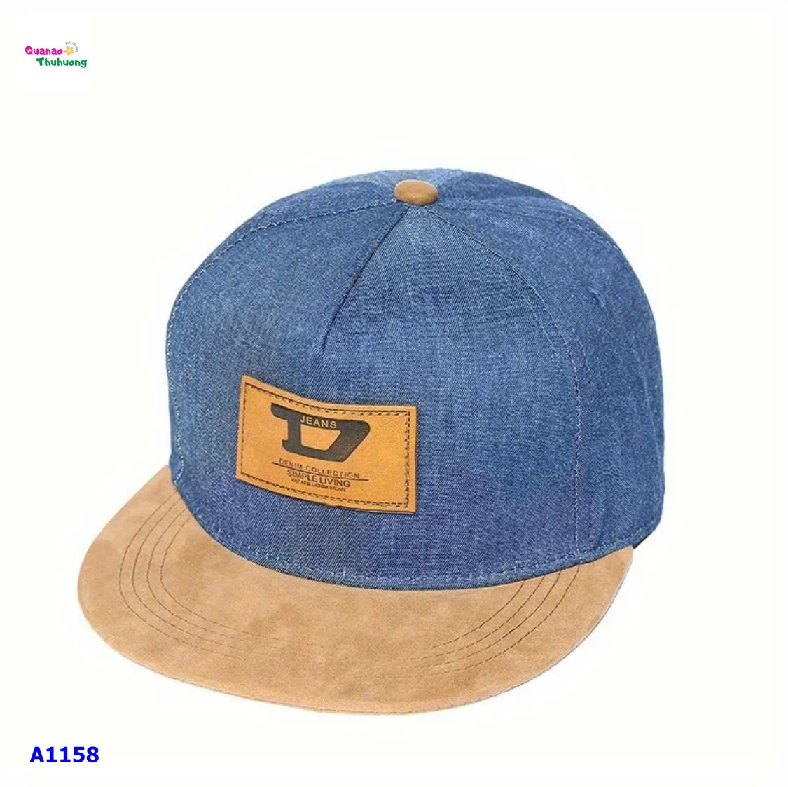 Nón xanh đậm D denim
