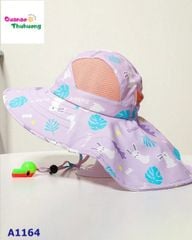 Nón đi biển tím thỏ