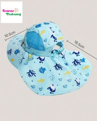 Nón đi biển xanh cá