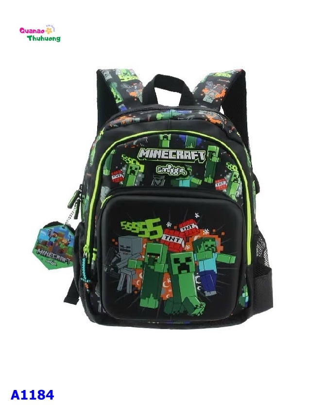 Balo Smiggle đen Minecraft