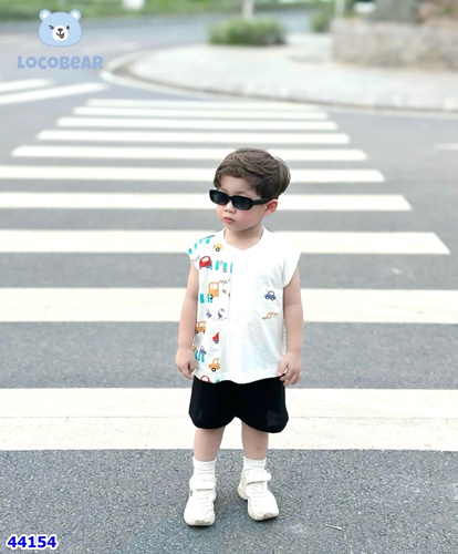 Set bộ Locobear trắng ô tô Beep - size 140