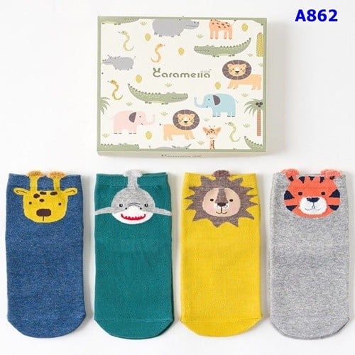 Vớ hộp voi sư tử vàng - size 14/16cm