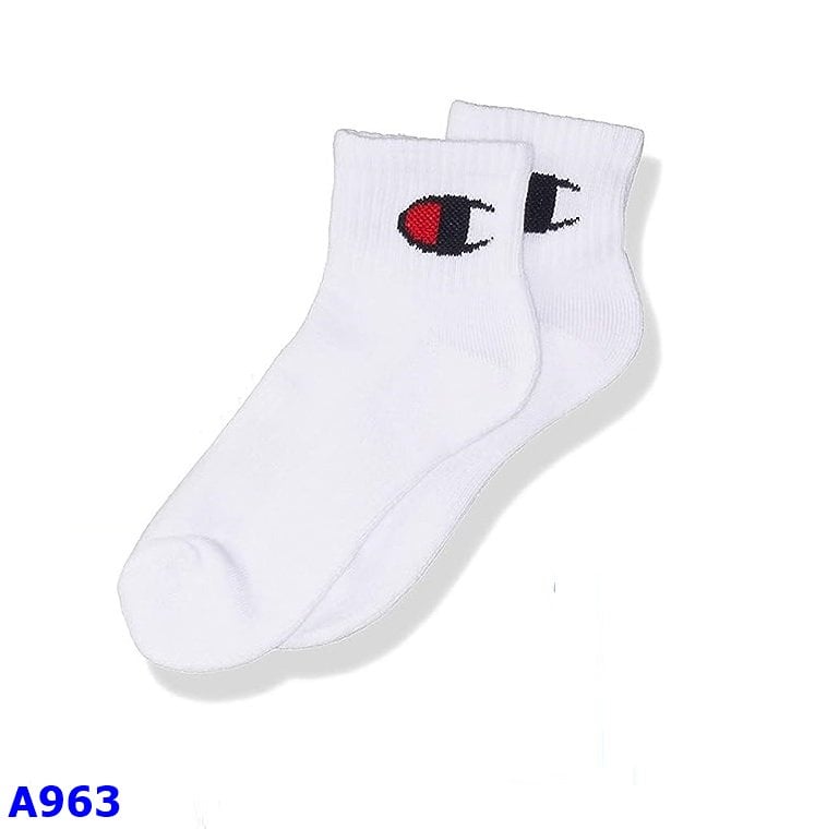 Set 3 vớ Champion trắng 1 logo