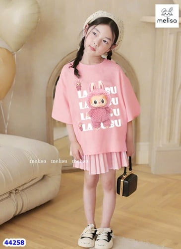 Set váy Melisa hồng Labubu
