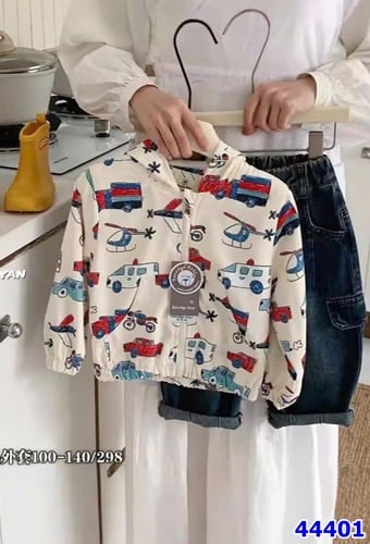 Áo khoác Ravedye Bear kem oto - size 100